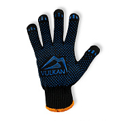 Перчатки рабочие Vulkan 8511, чёрные, ПВХ точки (XL)