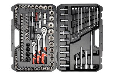 Набір інструментів YATO YT-38801 1/4" 3/8" та 1/2" 120 шт Фото 1