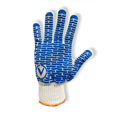 Перчатки защитные Vulkan 8410, белые, ПВХ точки (XL) Фото 1