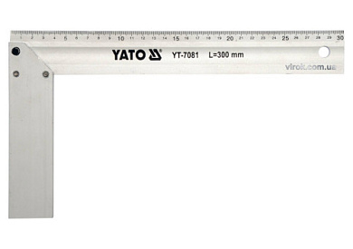 Угольник столярный алюминиевый YATO YT-7081 300 мм Фото 1