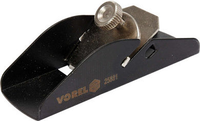 Рубанок модельный мини VOREL 25881, металлический корпус 90х29 мм, нож 26 мм Фото 1