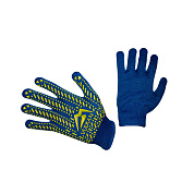 Перчатки рабочие облегченные Vulkan 5514 LUX, синие, ПВХ точки (XL)