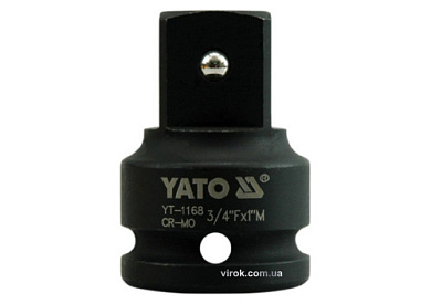 Перехідник ударний YATO YT-1168 квадрат 3/4" - квадрат 1" 63 мм Фото 1
