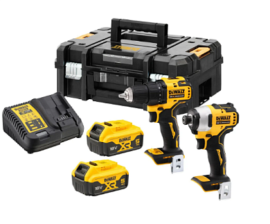 Набор из двух инструментов бесщеточных DeWALT DCK2061P2T Фото 1