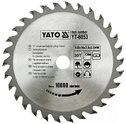 Диск пильний YATO по дереву 140х16х2.8х2.0 мм, 30 зубців (YT-6053)
