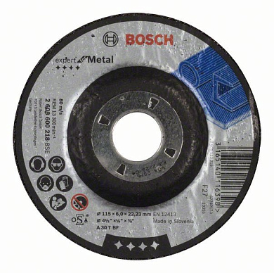 Зачистной круг Bosch Expert for Metal 115x6 мм Фото 1