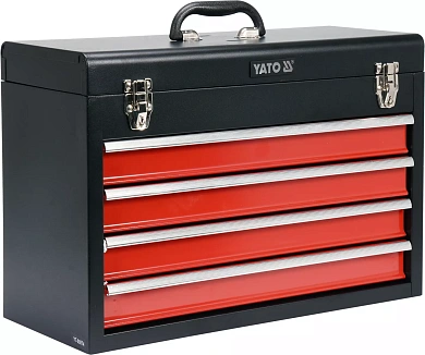 Ящик для інструменту Yato металічний з 4-ма шухлядами 218х360х520 мм (YT-08874) Фото 1