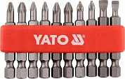 Набор отверточных насадок YATO YT-0483 SL5, SL6, PH1/1, PH2/2, PZ1/1, PZ2/2, L= 50 мм 10 шт