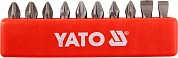 Набір насадок викруткових YATO YT-0482 SL5, SL6, PH1/1, PH2/2, PZ1/1, PZ2/2, L= 25 мм 10 шт