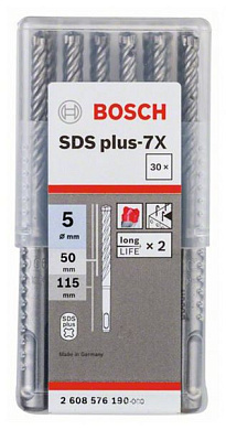 Бур Bosch SDS-PLUS-7X (2608576190) 30 шт Фото 1