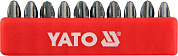 Набір насадок викруткових YATO YT-0476 "Philips" PН3 x 25 мм HEX 1/4" 10 шт