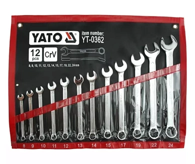 Набор комбинированных ключей Yato YT-0362 Фото 1