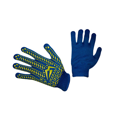 Перчатки рабочие облегченные Vulkan 5514 LUX, синие, ПВХ точки (XL) Фото 1