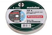 Набор отрезных дисков Metabo SP 125 x 1 x 22.23 мм INOX, 10 штук 616359000