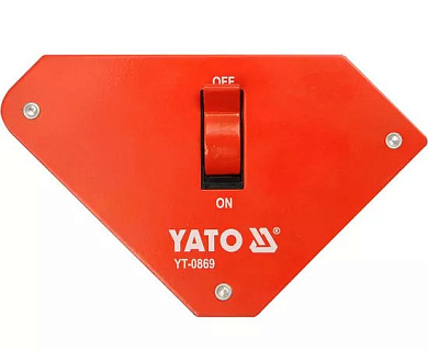Струбцина магнитная для сварки с переключателем YATO YT-0869 117x192x32 мм 25 кг Фото 1