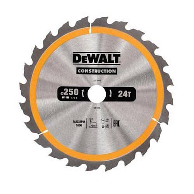 Диск пильний  DeWALT DT1956 250х30 мм 24Z Фото 1