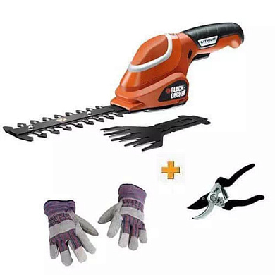 Кусторез-ножницы аккумуляторные BLACK+DECKER GSL700KIT Фото 1