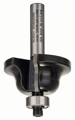 Профільна фреза B із шарикопідшипником Bosch Standard for Wood 8x38,1x61 мм Фото 1