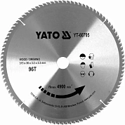 Диск пильный по дереву с победитовыми напайками Yato YT-60795 (315x30x3.2x2.2 мм), 96 зубцов.