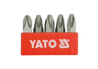 Викруткові вставки до ударних викруток YATO YT-2811 хрестовий шліц: PH3 х 36 мм, HEX Ø= 5/16" 5 шт Фото 1