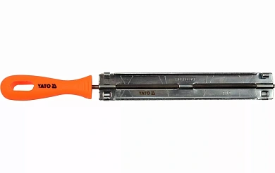 Направляющая с напильником для заточки звеньев цепей Yato 4.8х250 мм (YT-85032) Фото 1
