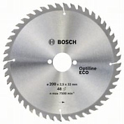 Диск пильный Bosch Optiline Wood ECO 200х32, Z48