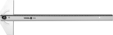 Кутник установний алюмінієвий VOREL 18356 l= 600 мм, 2 сторони 0-90°, з метричною шкалою Фото 1