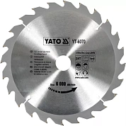 Диск пильный YATO по дереву 250х30х3.2х2.2 мм, 24 зубца (YT-6070)
