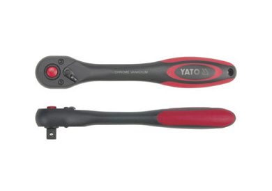 Трещатка 3/8" с изогнутой ручкой YATO YT-0294 202 мм 72 зубца Фото 1