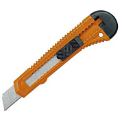 Нож VOREL 76185 с выдвижным лезвием с отломными сегментами М=18 мм, пластиковый корпус