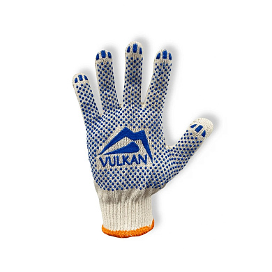 Перчатки защитные Vulkan 8310, белые, ПВХ точки (XL) Фото 1