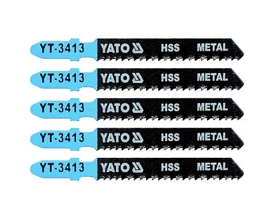 Пильные полотна обратного реза по металлу YATO HSS 12TPI, 75/50 мм, хвостовик Т, 5 шт Фото 1