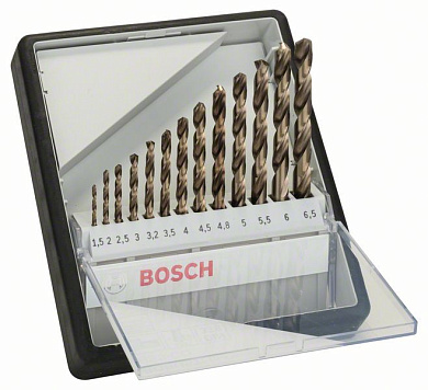 Набір свердел по металу Bosch Robust Line HSS-Co, 13 шт Фото 1