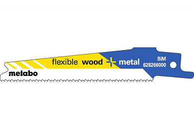 Сабельное полотно Metabo Flexible Wood and Metal 100x0,9 мм, 5 шт 628266000 Фото 1