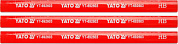 Олівці столярні з твердістю HB YATO YT-692603 L= 175х 5х 2 мм. 3 шт, в деревяній червоній оболонці