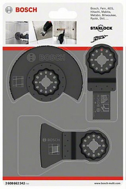 Набір для керамічної плитки Bosch Starlock 3 шт Фото 1