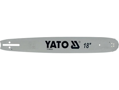 Шина направляющая цепной пилы YATO YT-849332 L= 18"/ 45 см (72 звена) для цепей YT-849452 Фото 1