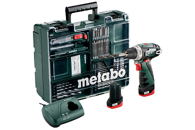 Аккумуляторный шуруповерт Metabo PowerMaxx BS Basic Mobile Workshop 2x2 Ач (600080880) Фото 1