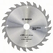 Диск пильный Bosch Speedline Wood ECO 160 x 20/16, Z24
