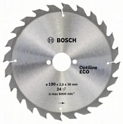 Диск пильный Bosch Optiline Wood ECO 190х30, Z24