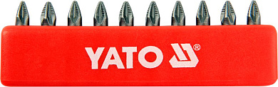 Набір насадок викруткових YATO YT-0470 "Pozidriv" РZ1 x 25 мм HEX 1/4" 10 шт Фото 1