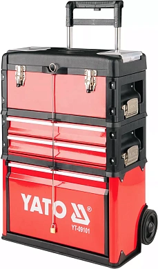 Инструментальная тележка Yato 4 секции на 2-х колесах с выдвижной ручкой (YT-09101) Фото 1
