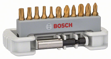Набор бит Bosch Max Grip, 11+1 шт Фото 1