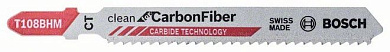 Пилочка для лобзика Bosch Clean for CarbonFiber T 108 BHM, 3 шт Фото 1
