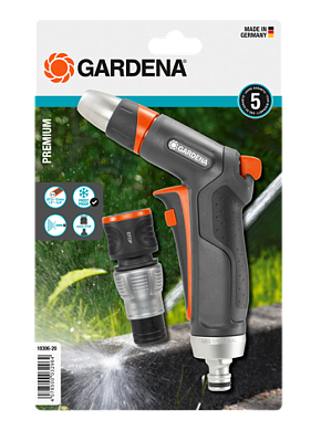 Пистолет-наконечник для полива Gardena Premium + коннектор с автостопом Gardena Фото 1
