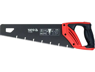 Ножівка по дереву YATO YT-31095 L= 350 мм, 7 зубів/1", полотно t= 0.9 мм, покриття PTFE Фото 1
