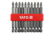 Насадки викруткові YATO YT-0480 "Philips" PН2 x 75 мм HEX 1/4" 10 шт