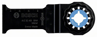 Погружное пильное полотно по металлу Bosch Starlock BIM AIZ 32 AB Metal, 5 шт Фото 1