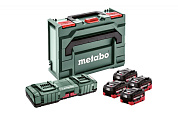 Базовий комплект Metabo LiHD 4x5.5 Аг + ASC 145 DUO + MetaBox 685180000