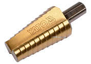 Свердло конічне ступінчасте титанове по металу YATO YT-44747 Ø= 20-30 мм, HSS 4241, L= 75/54 мм